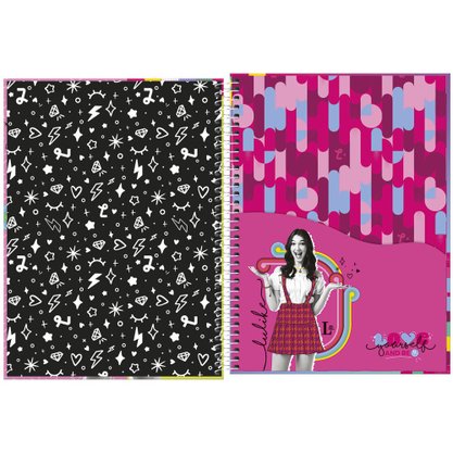 Caderno Univ Esp CD 80 Fls Verde e Rosa Luluca Tilibra