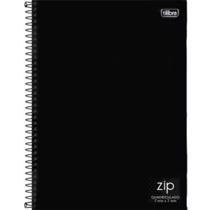 Caderno Universitário Quadriculado 0,5cm Preto C/ 48 Fls Tilibra