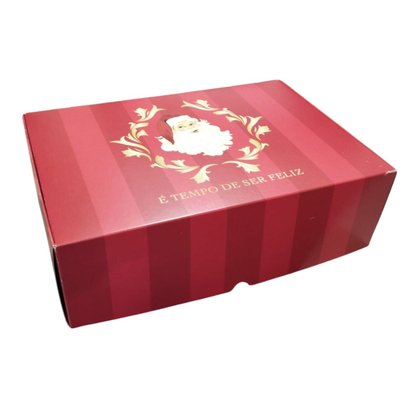 Caixa Cesta Natal É Tempo de Sonhar 33x23x10cm Cromus Unidade