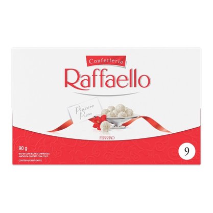 Caixa De Bombom Raffaello 9 Unidades 90G Ferrero