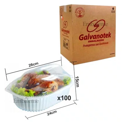 Caixa de Forma de Frango G100 com 100 Unidades Galvanotek