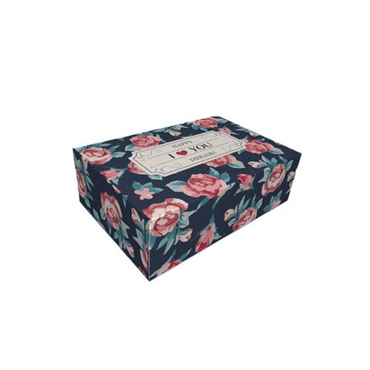 Caixa para 06 Doces Sem Visor Rosas Unidade Conceito