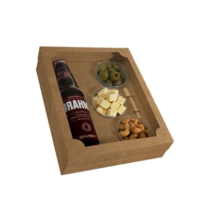 Caixa para Garrafa e 3 Petisqueiras Unidade Conceito