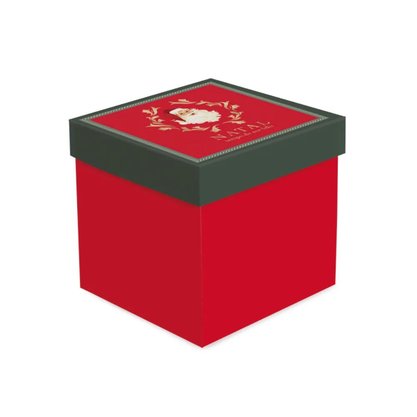 Caixa Presente Cubo Natal 19x19cm Cromus Unidade