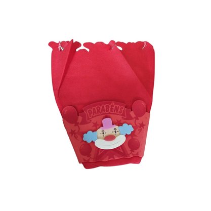 Caixa Surpresa TNT EVA Palhaço Vermelha Unidade Piffer