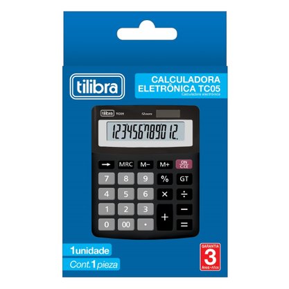 Calculadora de Mesa 12 Dígitos Pequena TC05 Tilibra