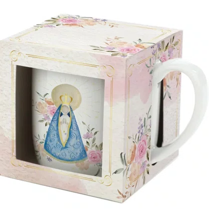 Caneca Nossa Senhora Rogai por Nós 330 ml Cromus