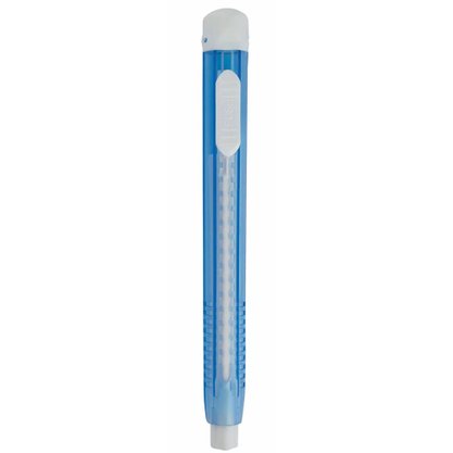Caneta Borracha Triangular Grip + Refil Push Azul Tris