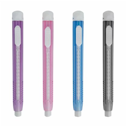 Caneta Borracha Triangular Grip + Refil Push Preto Tris