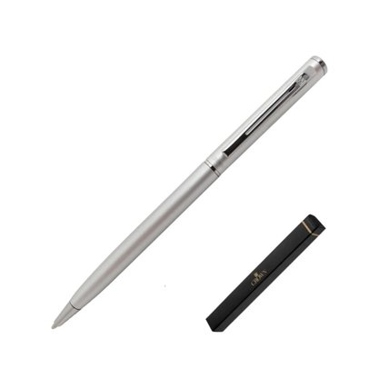 Caneta Crown Esferográfica Prata Hawai