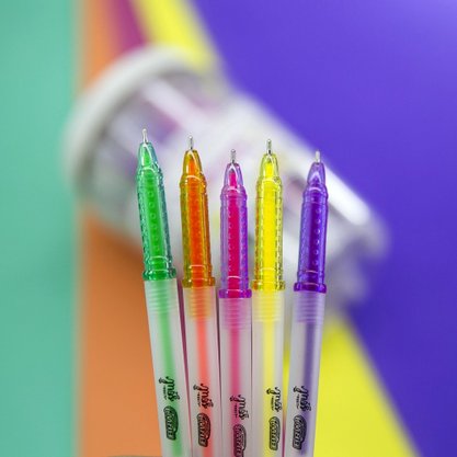 Caneta Gel 1,0mm Rosa Fluorescentes Soul Brw