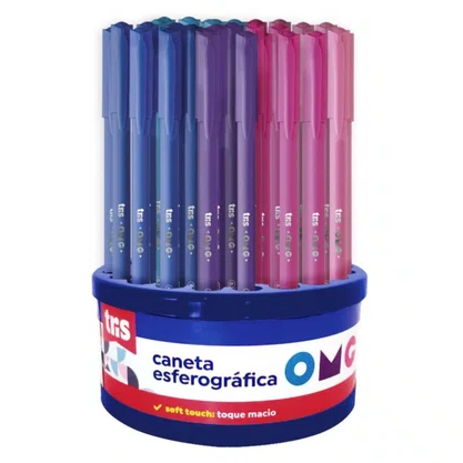 Caneta Esferográfica 0,7mm Roxo OMG Tris