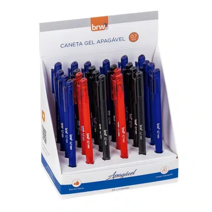 Caneta Gel Apagável 0,7 Vermelho Basic BRW