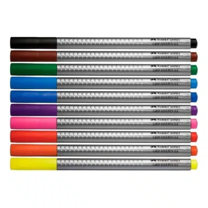 Caneta Grip Ponta Fina Azul Royal Faber Castell