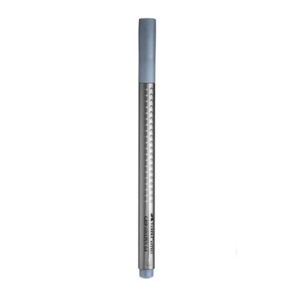 Caneta Grip Ponta Fina Cinza Faber Castell