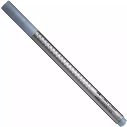 Caneta Grip Ponta Fina Cinza Faber Castell