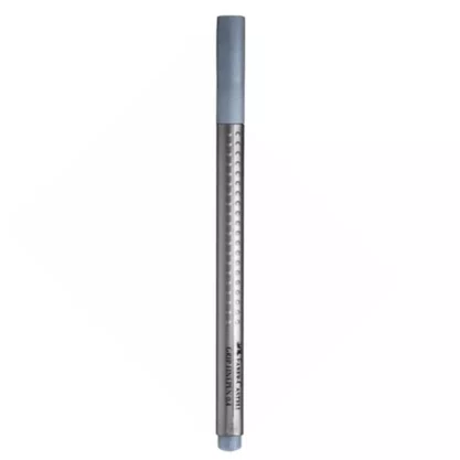 Caneta Grip Ponta Fina Cinza Faber Castell