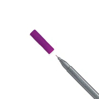 Caneta Grip Ponta Fina Cinza Faber Castell