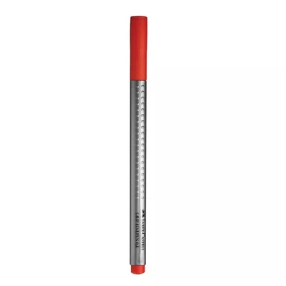 Caneta Grip Ponta Fina Vermelha Faber Castell