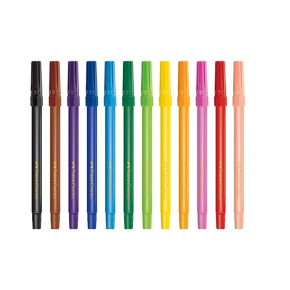 Caneta Hidrocor 12 Cores Faber-Castell