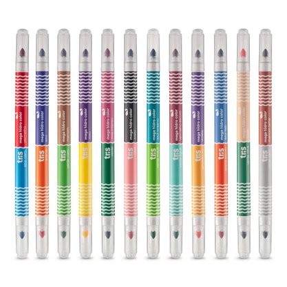 Caneta Hidrocor 24 Cores 12 Canetas Hidrocolor Tris