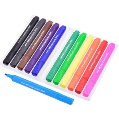 Caneta Hidrocor Jumbo 12 Cores Faber-Castell