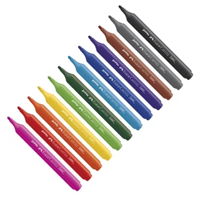 Caneta Hidrocor Jumbo 12 Cores Faber-Castell