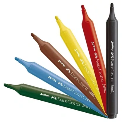 Caneta Hidrocor Jumbo 12 Cores Faber-Castell