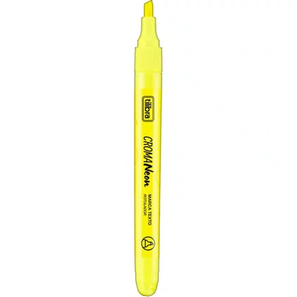 Caneta Marca Texto Croma Neon Amarelo Tilibra