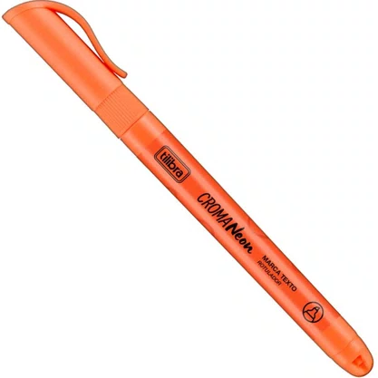 Caneta Marca Texto Croma Neon Laranja Tilibra