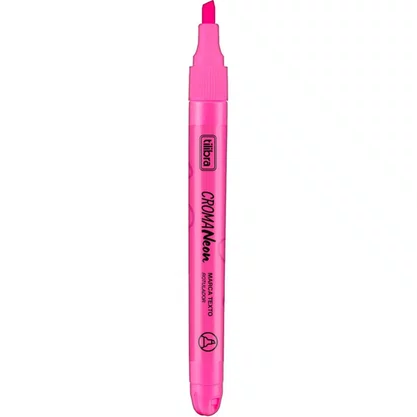 Caneta Marca Texto Croma Neon Rosa Tilibra