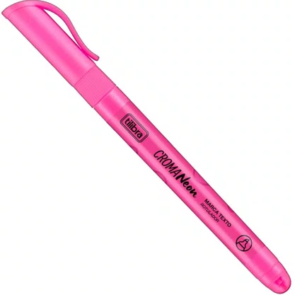 Caneta Marca Texto Croma Neon Rosa Tilibra