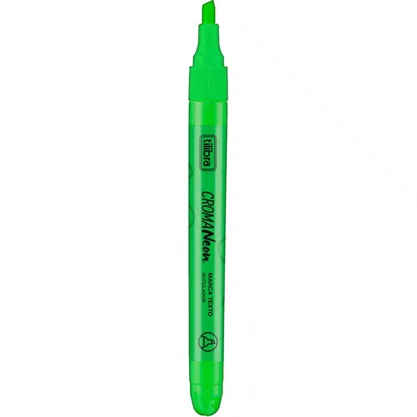Caneta Marca Texto Croma Neon Verde Tilibra