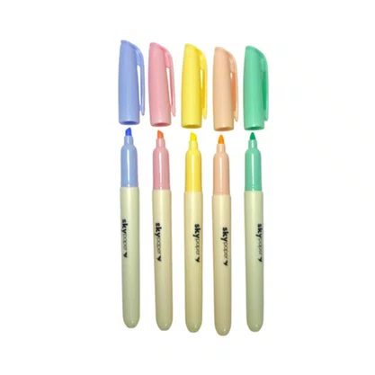 Caneta Marca Texto Tom Pastel 5 Cores Skypaper