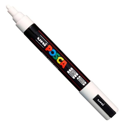 Caneta Marcador Posca Branco Uni PC-5M Cis