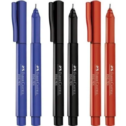 Caneta Ponta Ultra Fina Azul Escuro Faber-Castell