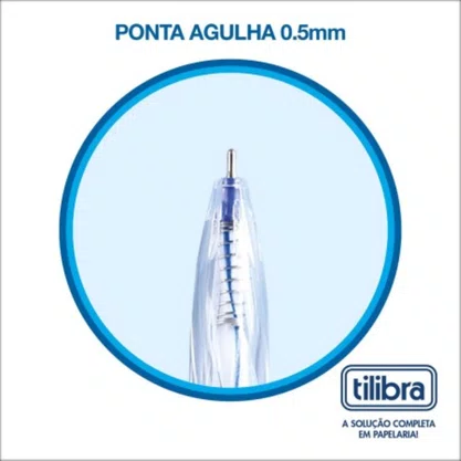 Caneta Spin Retrátil 0,5 Preto Tilibra