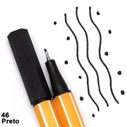 Caneta Stabilo Point 88 Preta