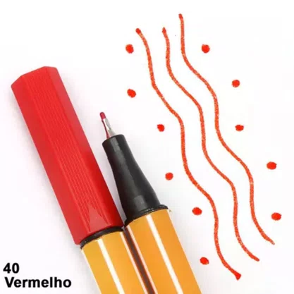 Caneta Stabilo Point 88 Vermelha