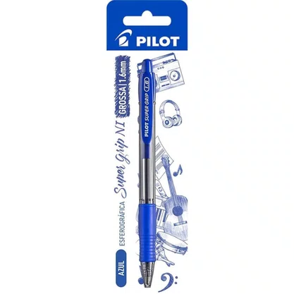 Caneta Super Grip 1.6 Azul Pilot