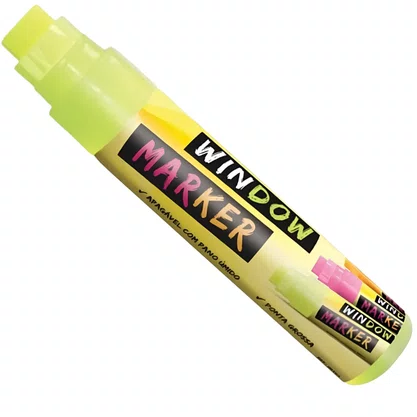 Caneta Vitrine Window Marker Amarelo Acrilex