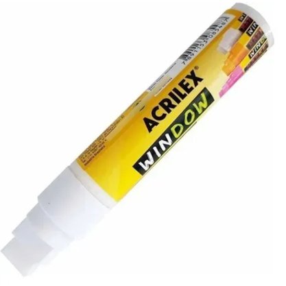 Caneta Vitrine Window Marker Branca Acrilex
