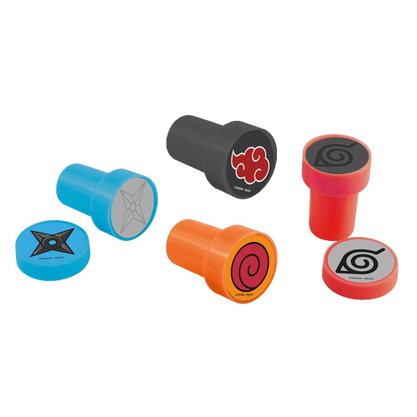 Carimbo Divertidos Azul Shuriken Naruto Shippuden Tris