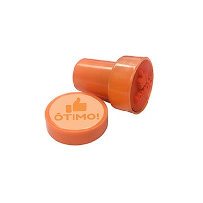 Carimbo Fun Laranja Ótimo Pedagógicos Tilibra