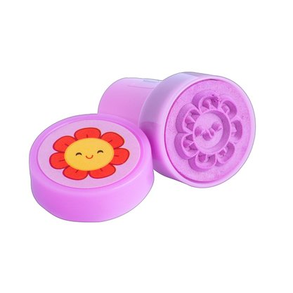 Carimbo Fun Rosa Flor Garden Tilibra