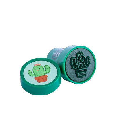 Carimbo Fun Verde Cacto Garden Tilibra