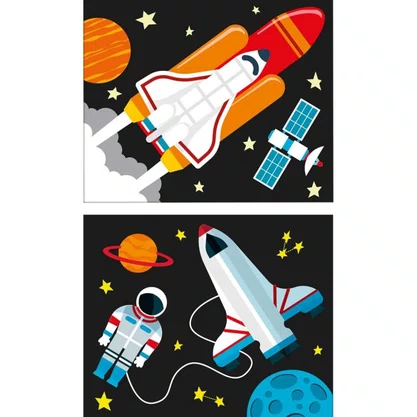 Cartelas De Raspadinhas Espaço Astronauta 6un Tilibra