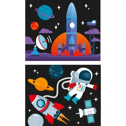 Cartelas De Raspadinhas Espaço Astronauta 6un Tilibra