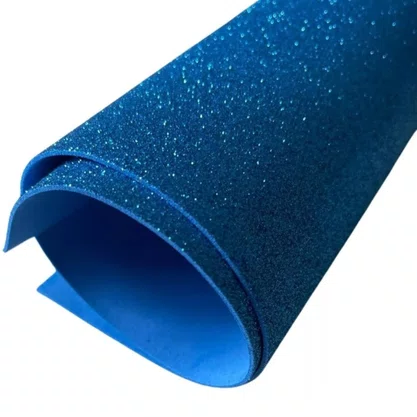 Cartolina EVA Glitter Azul Escuro 40x60 Unidade Seller