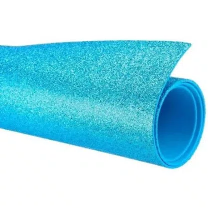 Cartolina EVA Glitter Azul Pastel 40x60 Unidade Seller